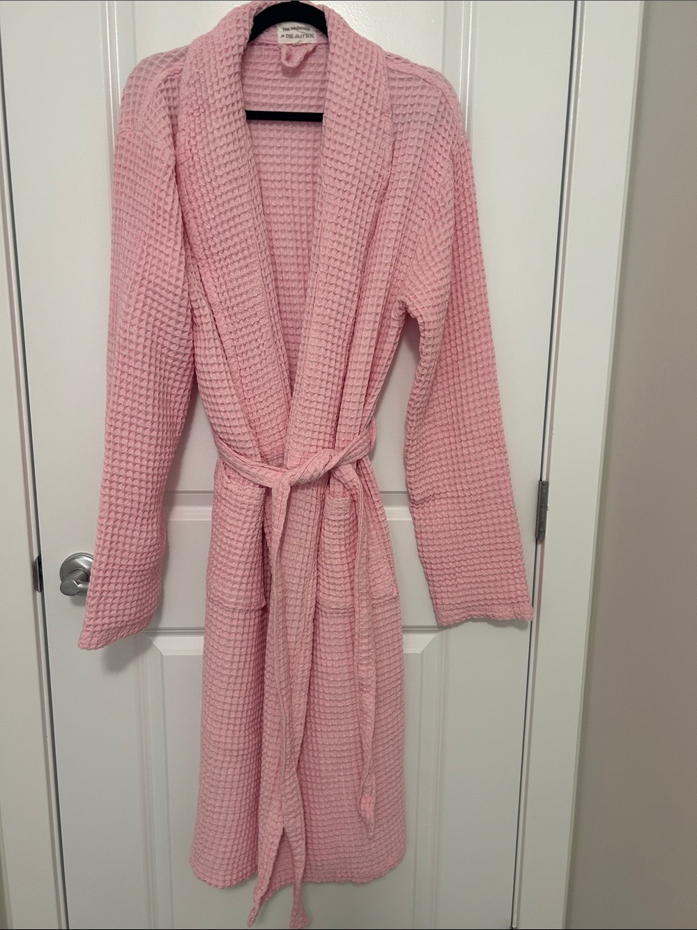 Jillian Harris x One Wednesday Pink Waffle Knit Robe